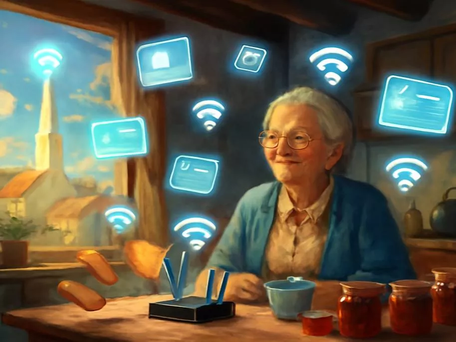 Illustration de l'article 'Quand Mamie découvre le Wi-Fi et pense avoir parlé aux anges'